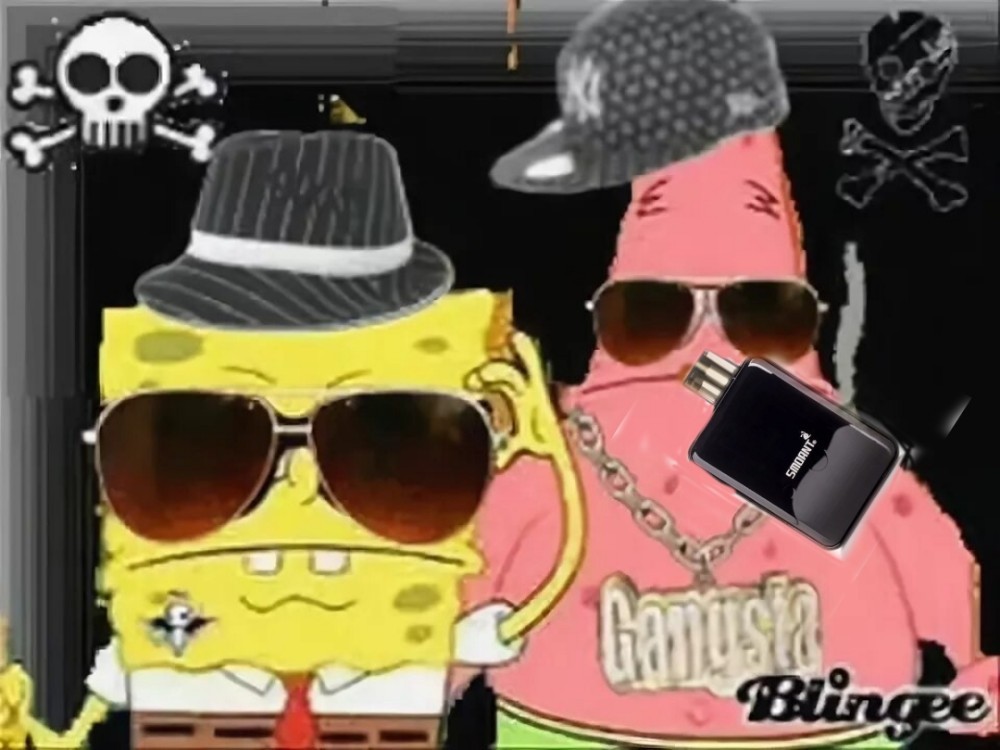 Create meme: Gangster spongebob, spongebob the gangster, spongebob cool
