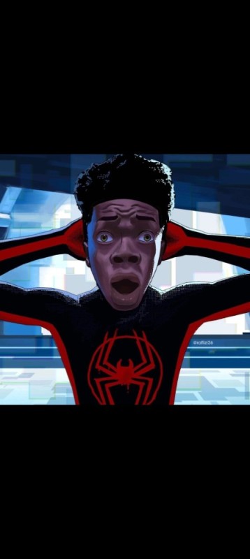 Create meme: Spider-man through the universes by Miles Morales, Miles Morales spider-man, Miles Morales Spider-man across the universe