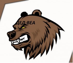 Create meme: angry bear, bear logo