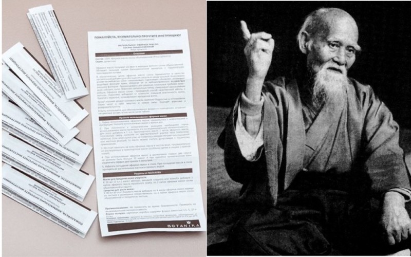 Create meme: the japanese sage, Morihei Ueshiba , text page