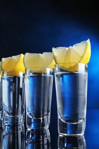 Create meme: vodka with lemon, vodka shot, tequila with salt and lemon