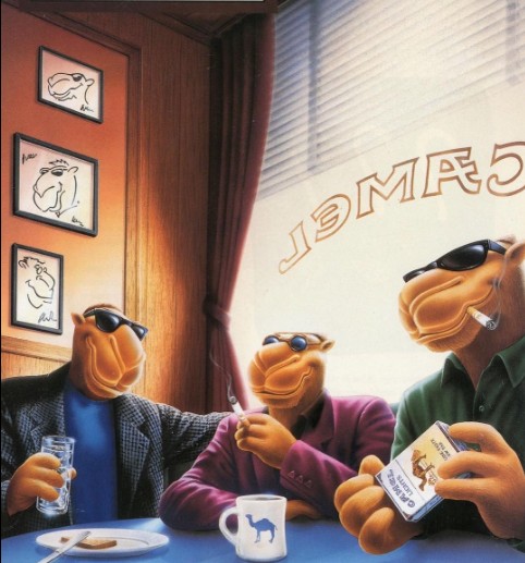 Create meme: joe camel, advertising posters of the 90s, people 