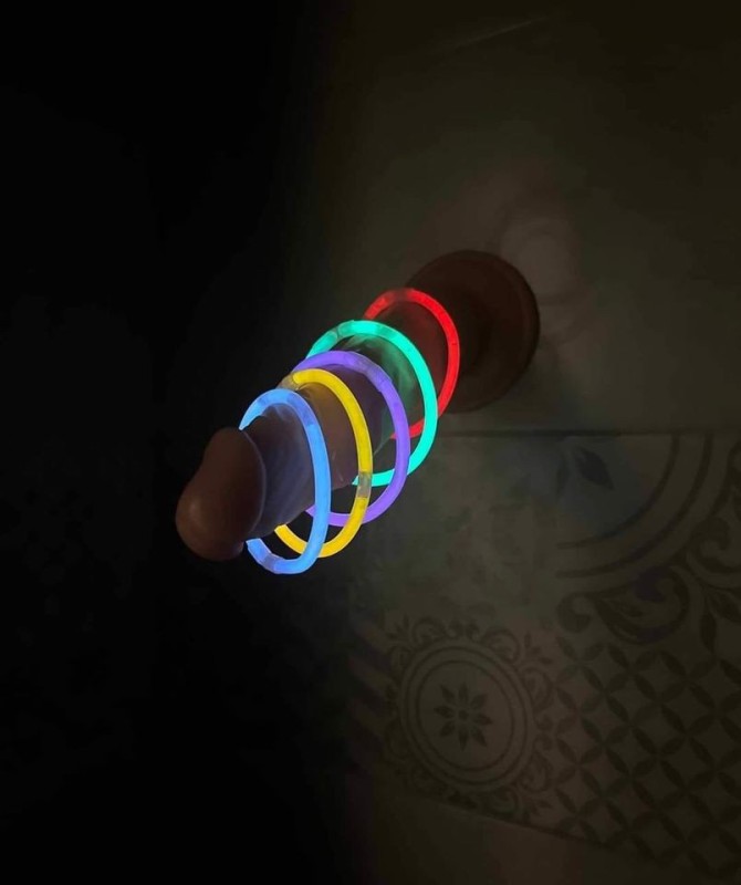 Create meme: neon bracelets, glow sticks, luminous bracelet