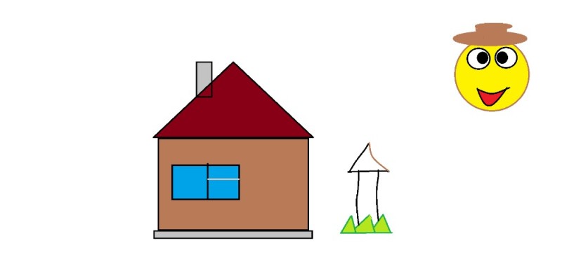 Создать мем: домики с геометрическими фигурами, домик, домик из фигур