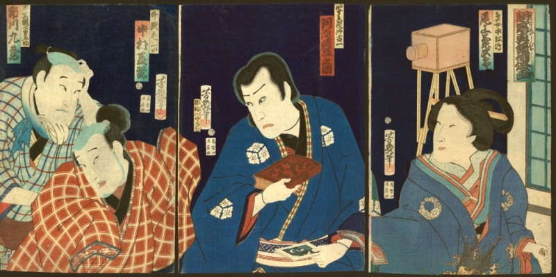 Create meme: japanese art, kodo japanese art, Utagawa kuniyoshi o-iwa