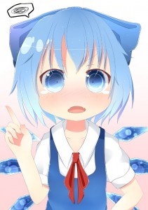 Создать мем: cirno touhou, аниме персонаж, тохо чирно