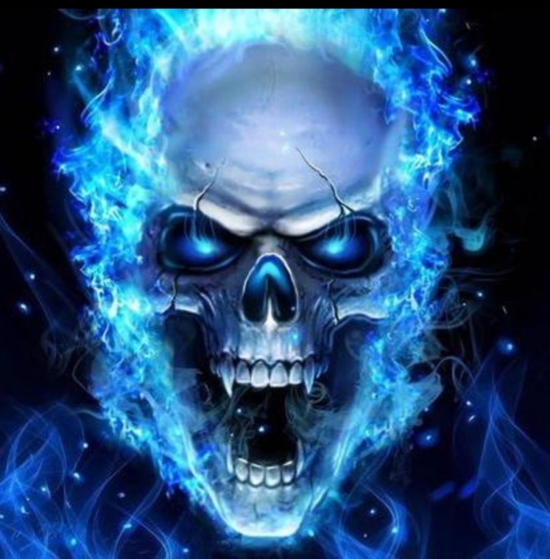 Create meme: blue skull, skull, skull cool