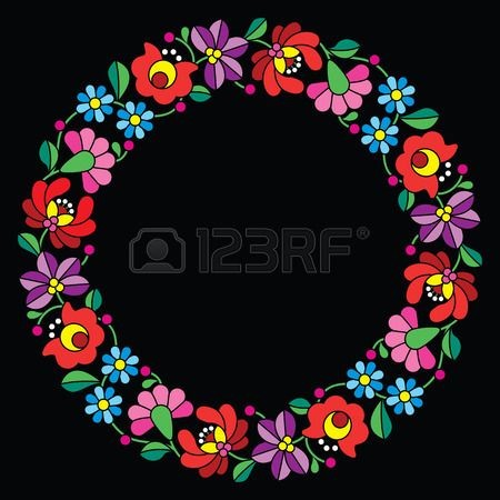 Создать мем: цветочные рамки, цветной орнамент по кругу, венок цветочный