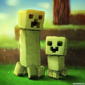 Создать мем: creeper minecraft, криперы майнкрафт арт, Minecraft