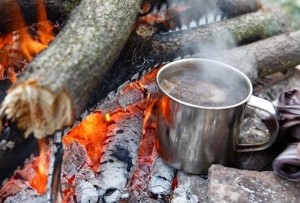 Create meme: bowler for a hike, boiling water on the fire, mulled wine on the fire