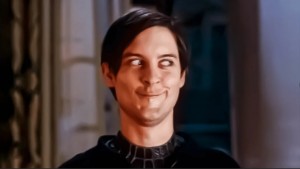 Create meme: Tobey Maguire spider man meme, Tobey Maguire smile, Tobey Maguire