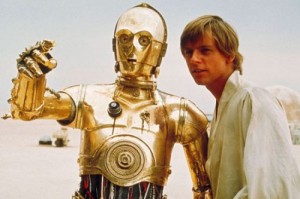 Создать мем: robot, luke skywalker, c 3 po