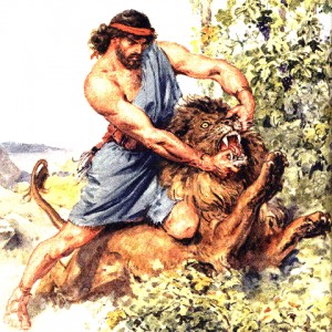 Create meme: lion, samson, Hercules