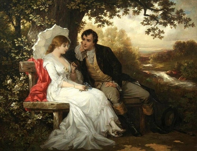 Create meme: painting of the romantic era, romanticism of the painting, romantic pattern