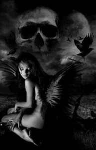 Create meme: fallen angel, Gothic angel