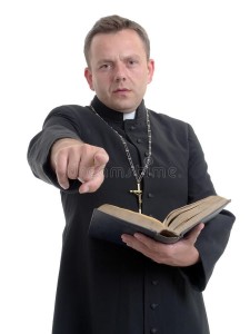 Create meme: the priest, the priest with the Bible, a Catholic priest