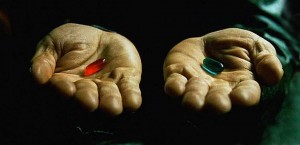 Create meme: red pill, blue pill, Morpheus pills