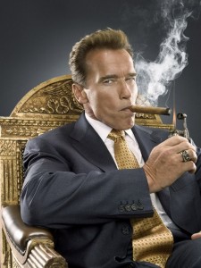 Create meme: Arnold Schwarzenegger with a cigarette, Arnold Schwarzenegger, Schwarzenegger with a cigar meme