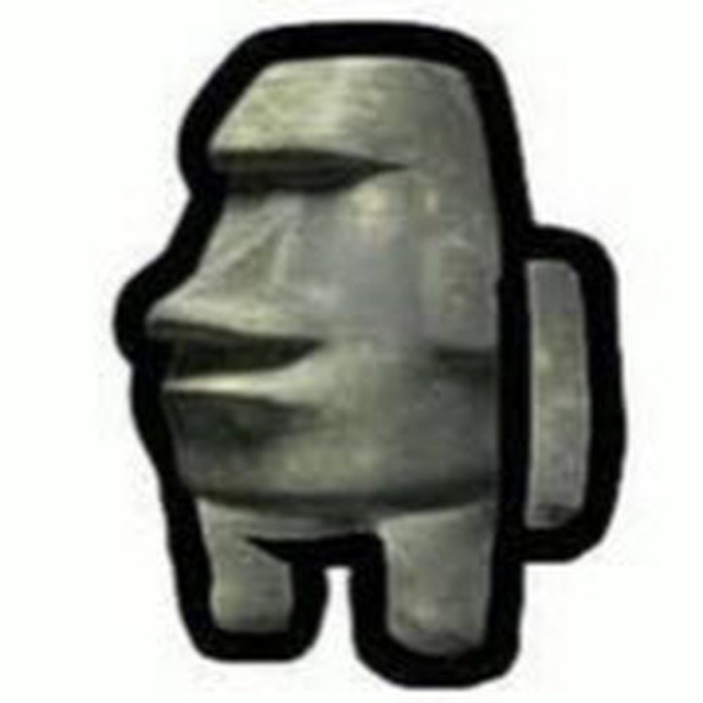 Create meme: moai stone Emoji, emoji stone, stone face emoji