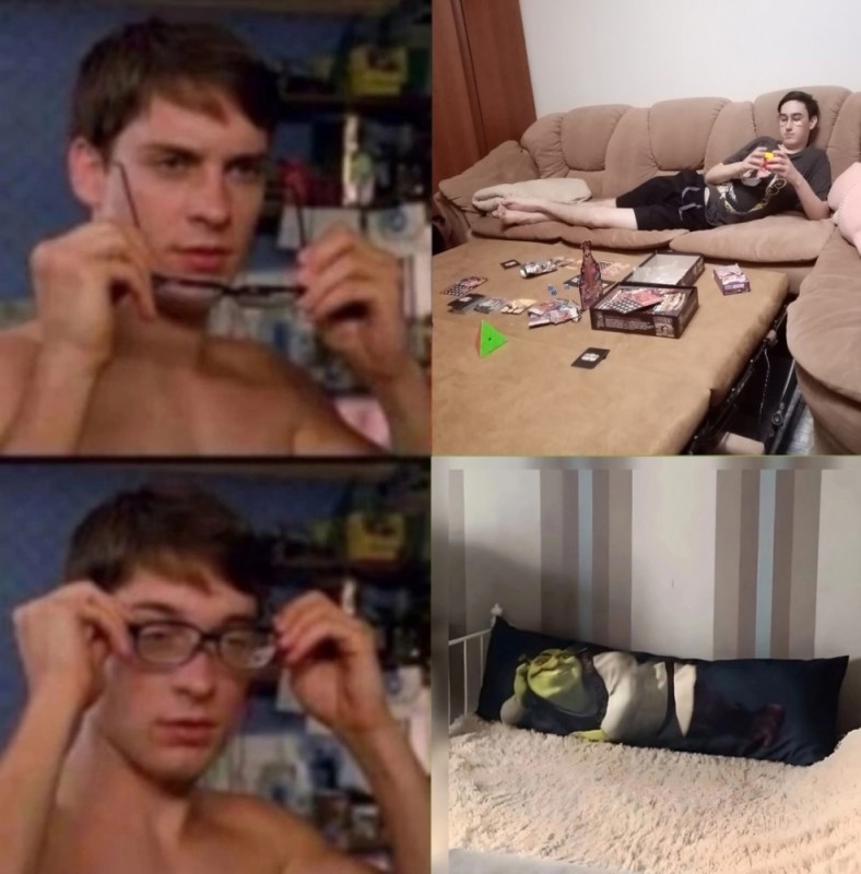 Create meme: guy , Tobey Maguire wipes his glasses, memes