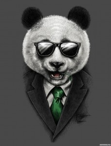 Создать мем: панды, дерзкая панда, панда бандит