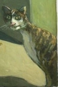 Create meme: artist Lawrence Alma Tadema flood in bisbos, oriental cat painting, cat 