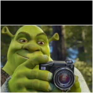 Create meme: Shrek with camera, Shrek with a camera, Shrek the camera original