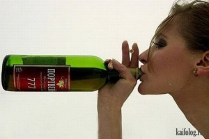 Create meme: port, girl with a bottle of port wine, funny pictures about alcohol