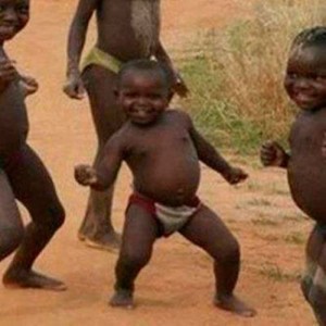 Create meme: dancing black baby meme, the little Indians dancing, funny Negro