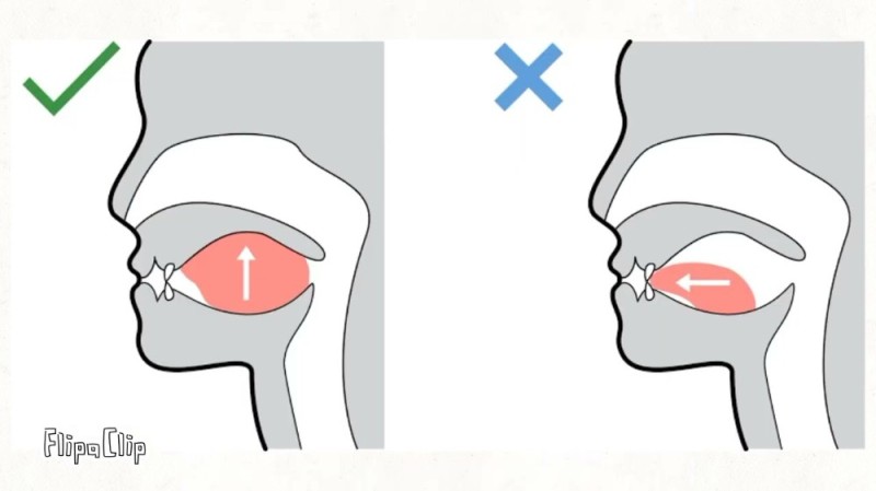 Create meme: illustration, mucus in the throat, the correct position of the tongue