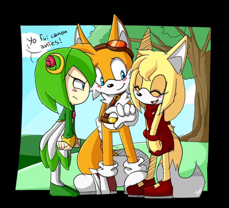 Create meme: tails and cosmo, tails x cosmo, zooey vs cosmo