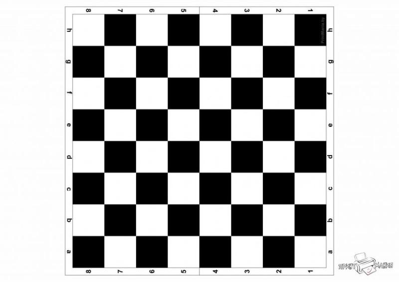 Создать мем: шахматная доска черно белая, шахматная доска печать, шахматное поле