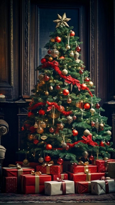 Create meme: dressed Christmas tree, Christmas tree , the Christmas tree is beautiful