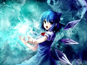 Создать мем: touhou, cirno обои, сырно тохо