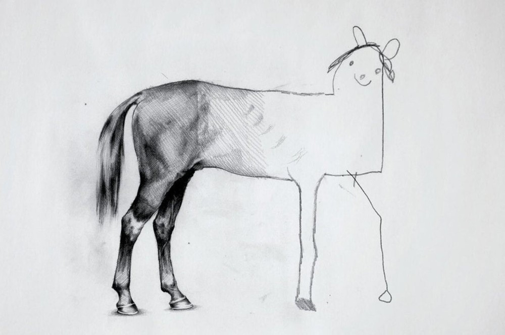 Создать мем: недорисованная лошадь переворот, недорисованная лошадь мем, недорисованный конь