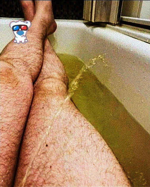 Create meme: men's feet in the bathroom, leg hair, people 