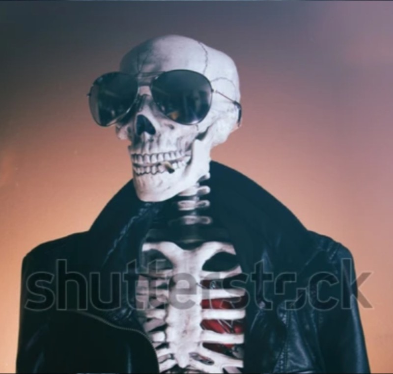 Create meme: a skeleton in clothes, cool skeleton, skull skeleton