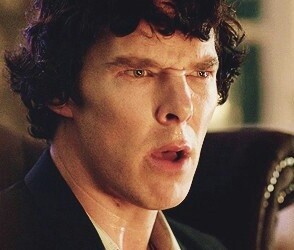 Create meme: Sherlock surprise, Sherlock i don't have friends, Sherlock evil