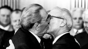 Create meme: Brezhnev and Honecker