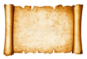 Create meme: reading a scroll, scroll pattern, the parchment on white background