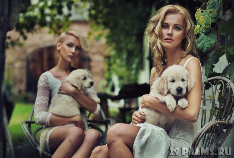 Создать мем: блондинка с собачкой, фотосессия с собакой, красивая девушка с собакой
