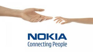 Создать мем: nokia connecting people реклама, руки нокиа, логотип нокиа