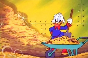 Create meme: Scrooge Scrooge, Ducktales, Donald duck swims