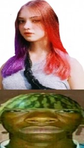 Create meme: memes, hair, dyed the girls hair