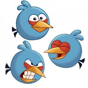 Создать мем: синяя троица, bird, angry birds toons