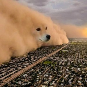 Create meme: Yamal, dust storm