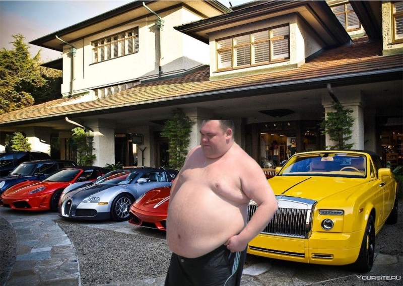 Create meme: expensive cars, beautiful garage, beautiful house with car