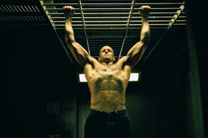Create meme: Jason Statham workout, Jason Statham , Jason Statham's torso