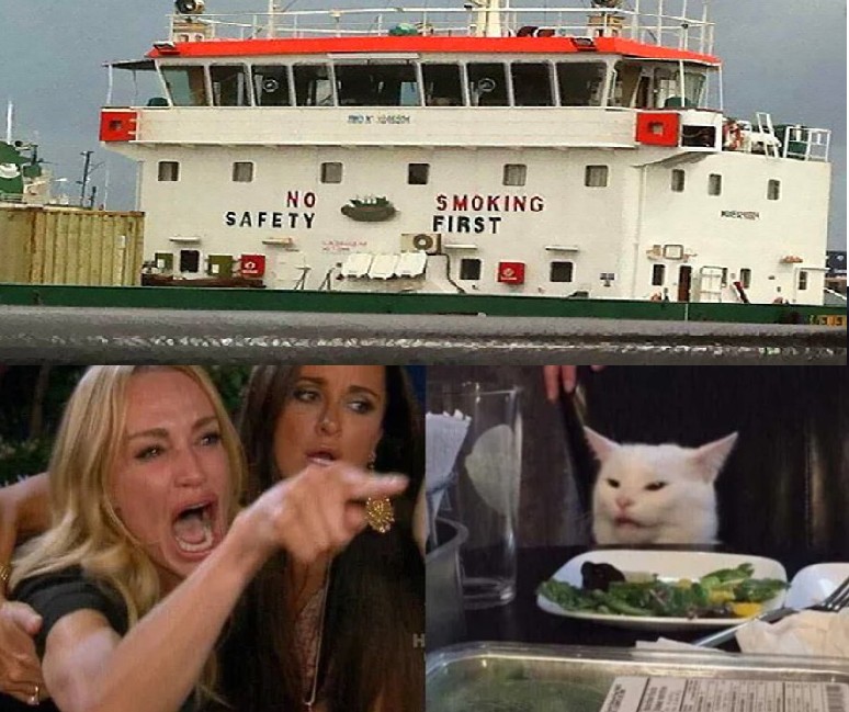 Create meme: the meme with the cat and the girls, the meme with the cat at the table, woman yells at cat meme