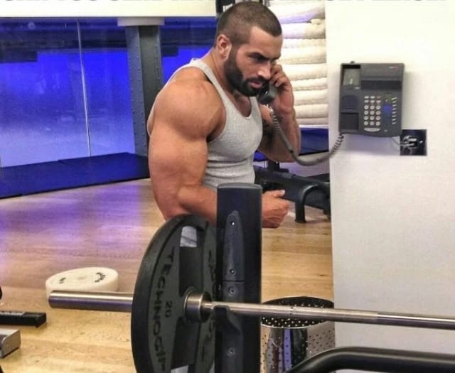 Create meme: lazar angelov, closed profile, rocking chair gym